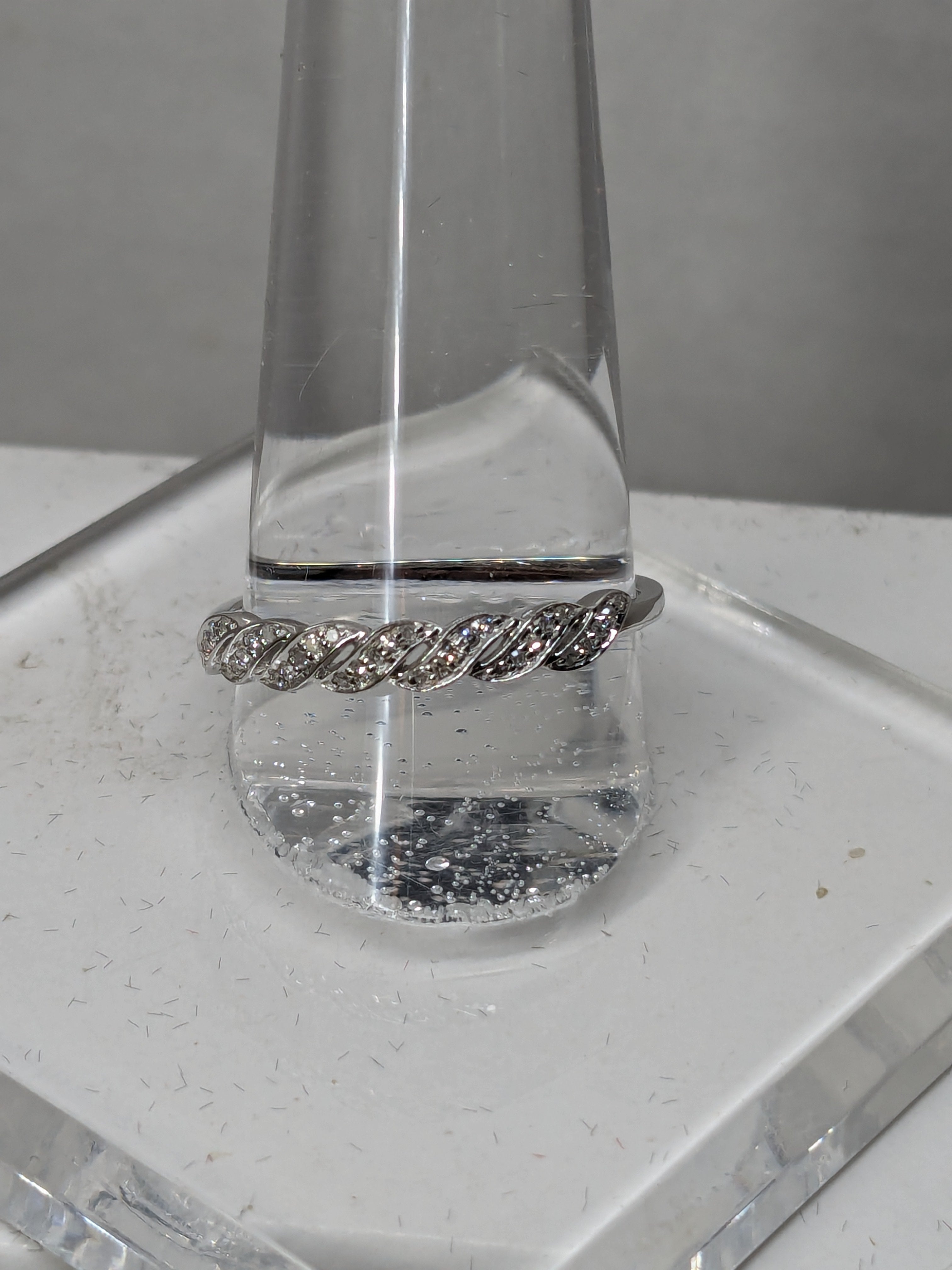 Diamond Twist Ring Wedding Band