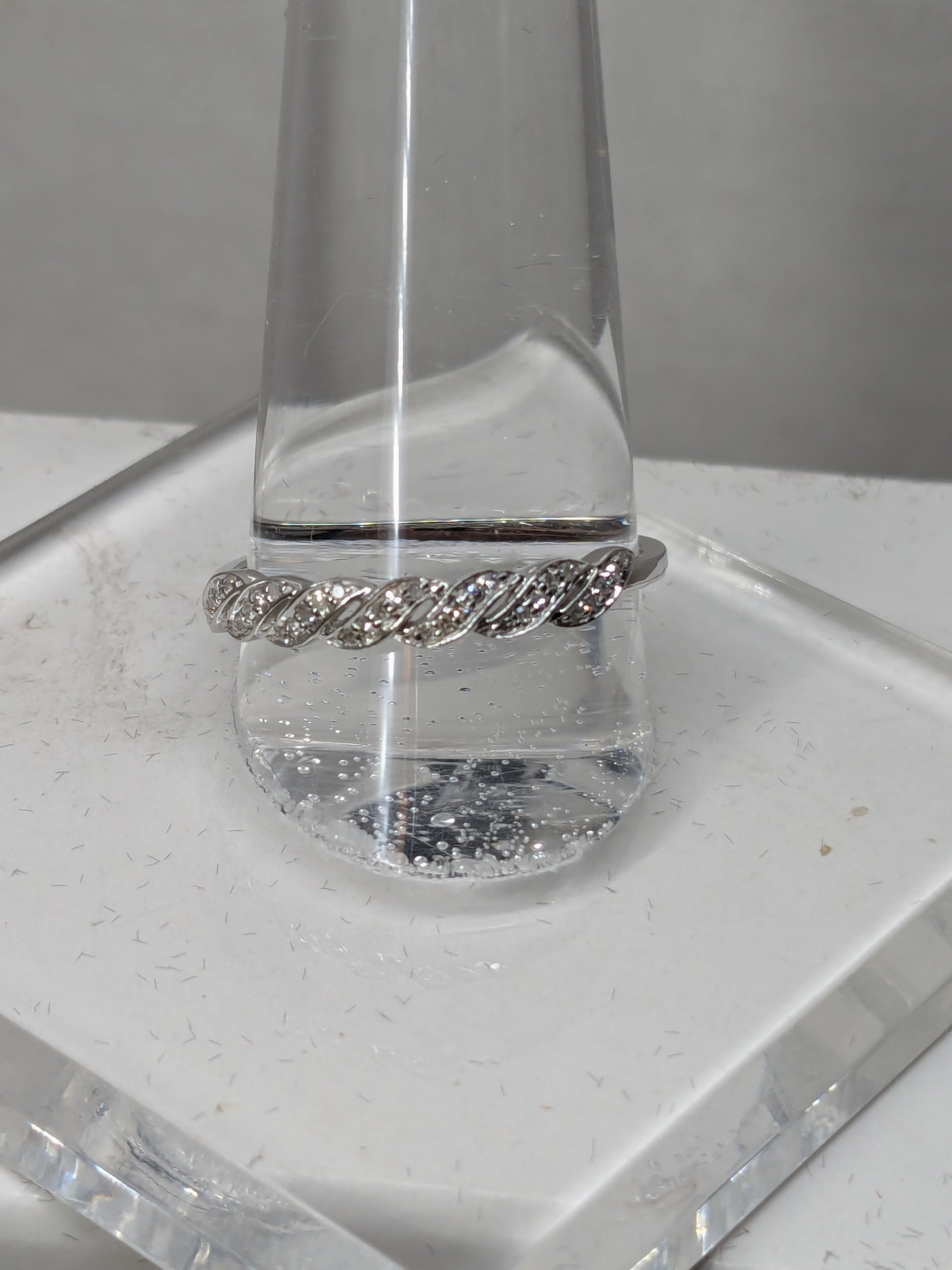 Diamond Twist Ring Wedding Band