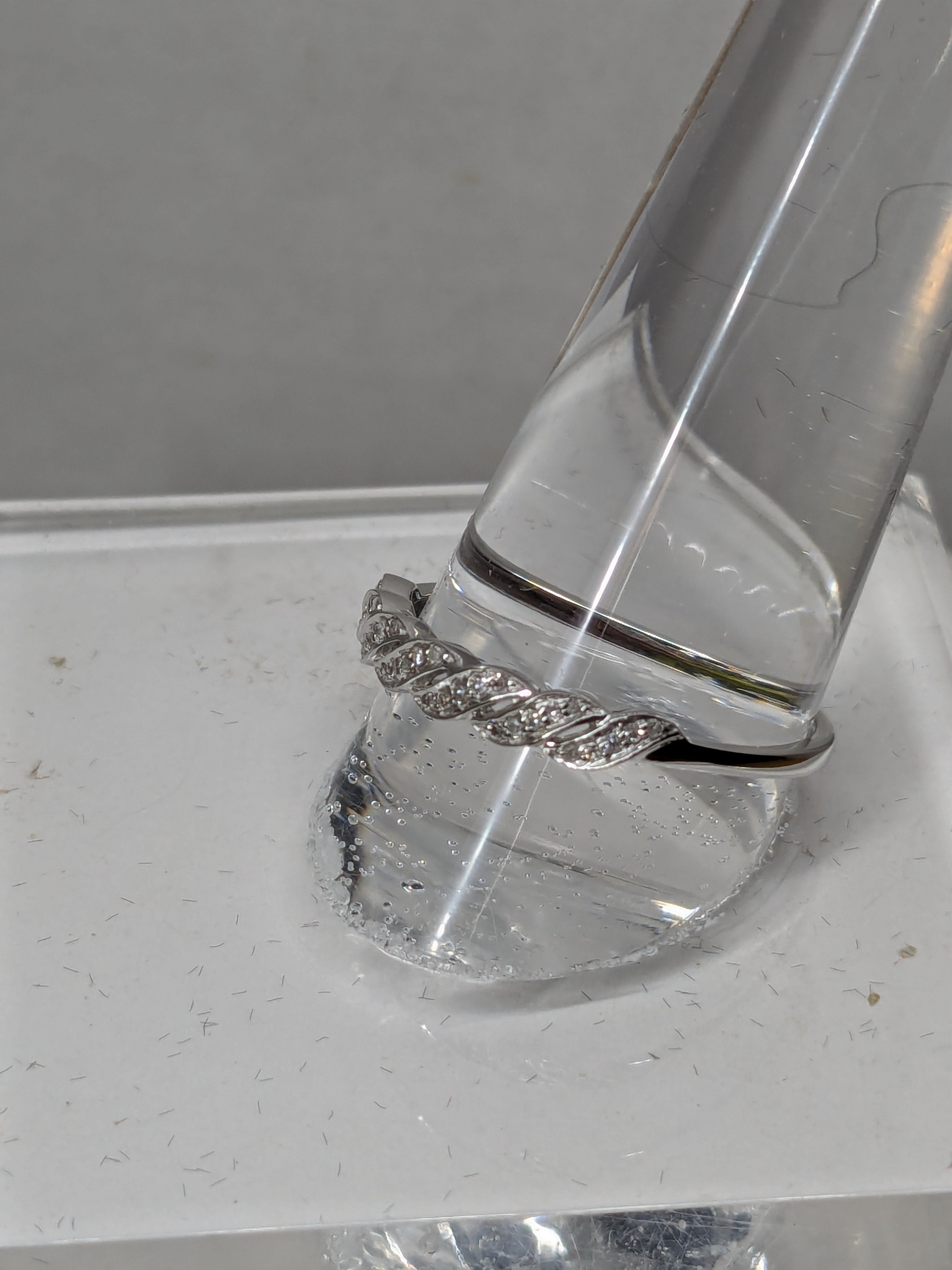 Diamond Twist Ring Wedding Band