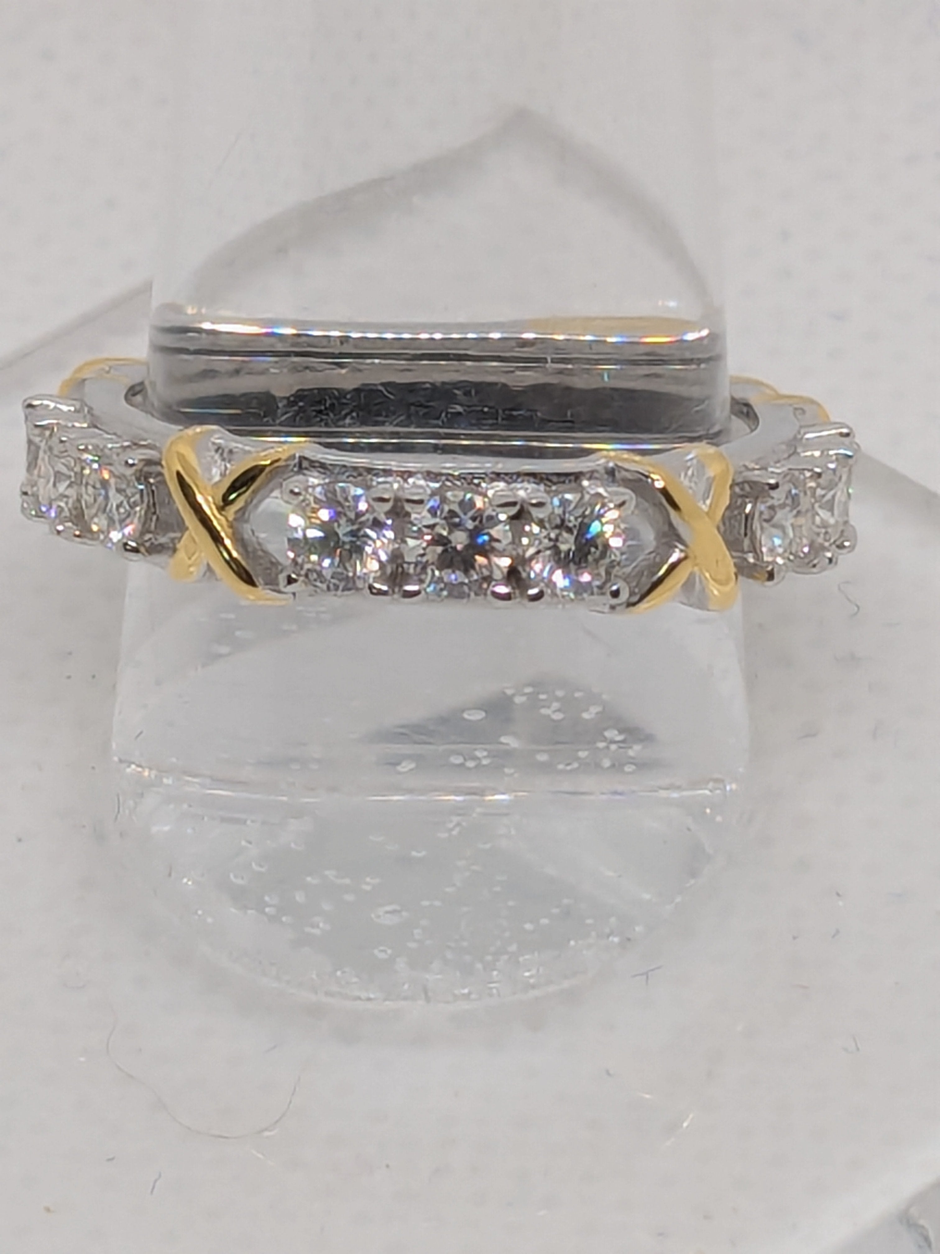 Kisses and Hugs Moissanite Full Eternity Wedding Band Ring 1.5ct