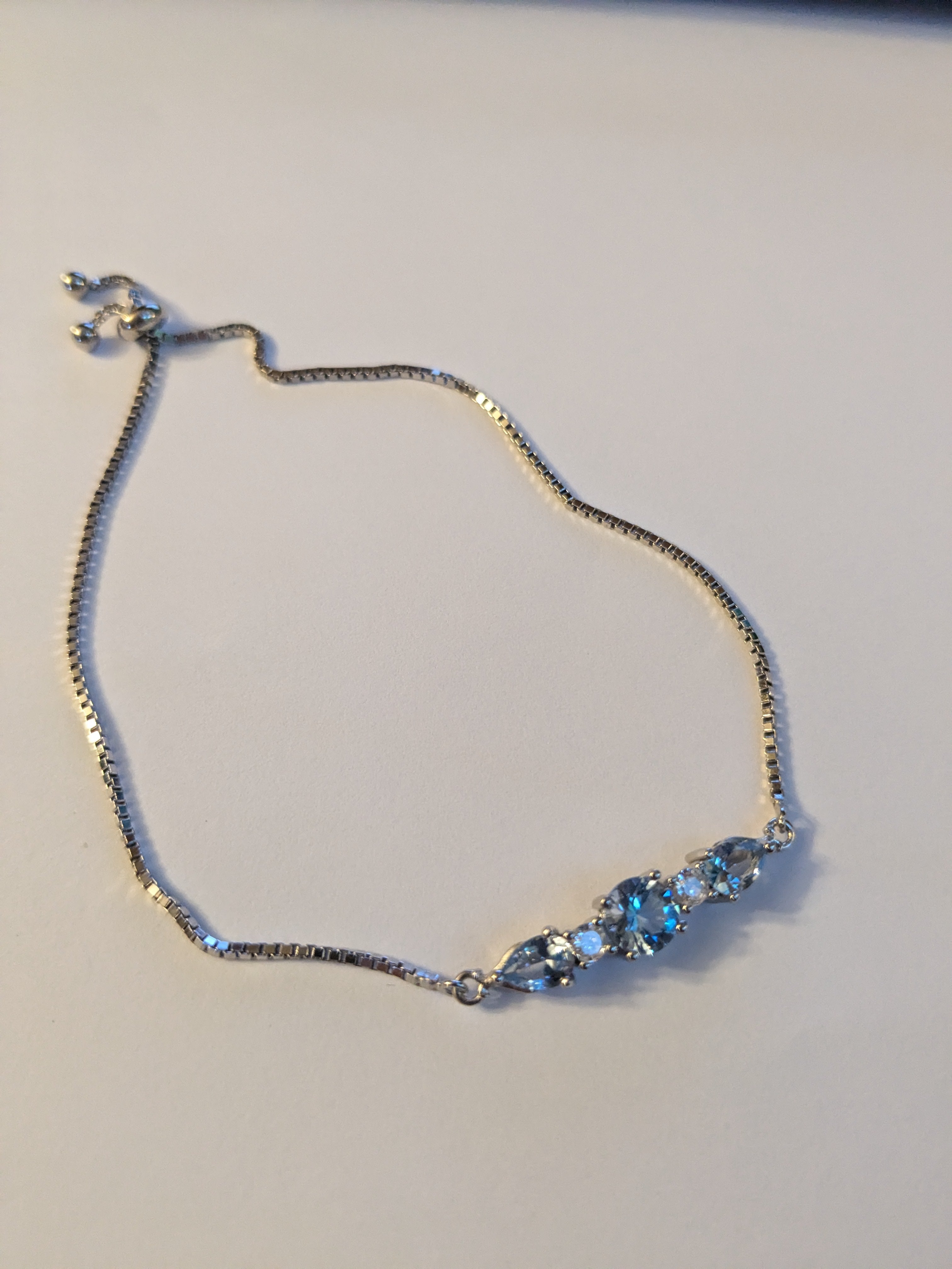 Ethereal Sky Blue Topaz Bolo Bracelet: