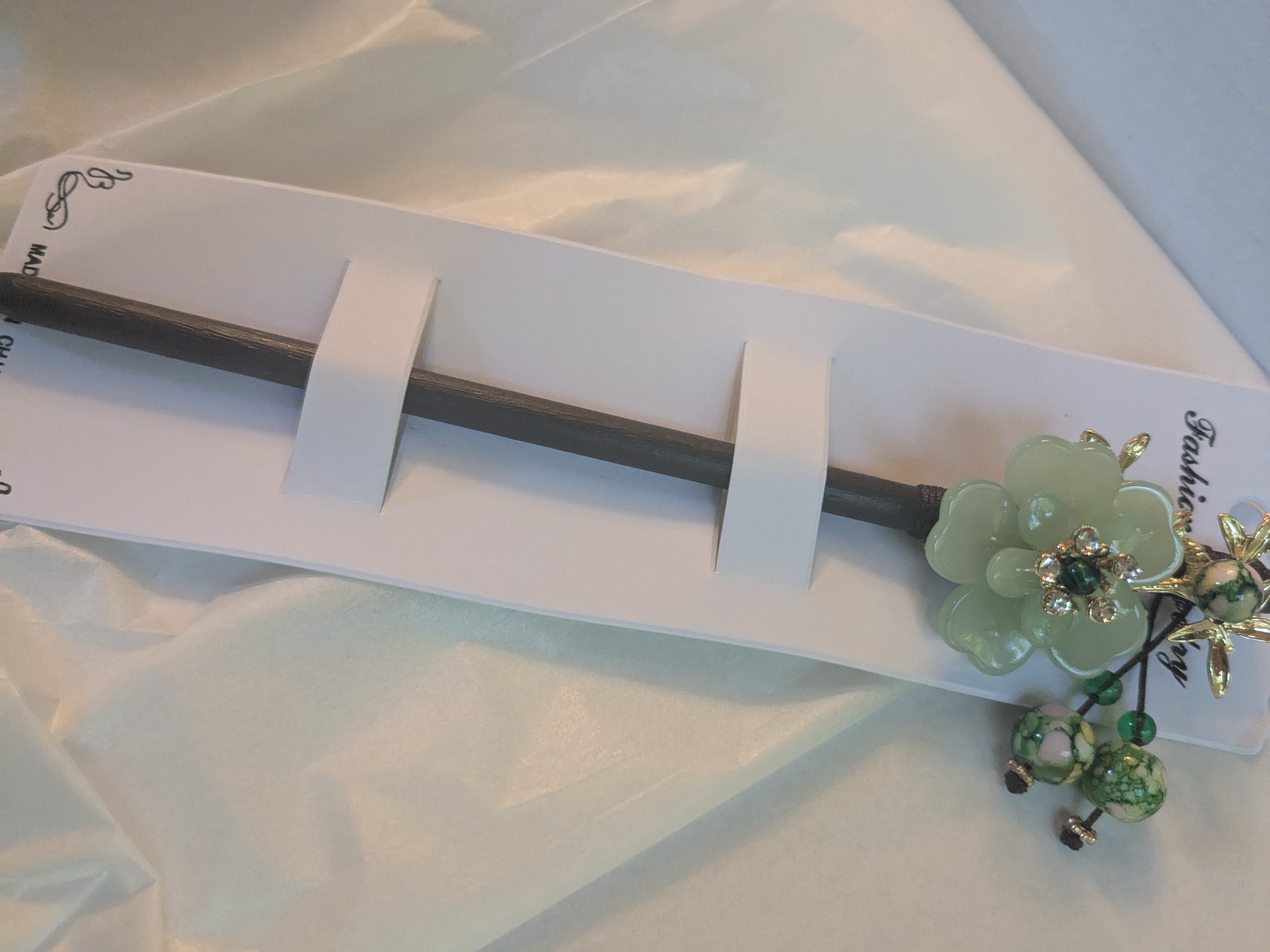 Black Scarf with Red Rose Flower, Hair Pik, Perfume Sample - Bundle Z