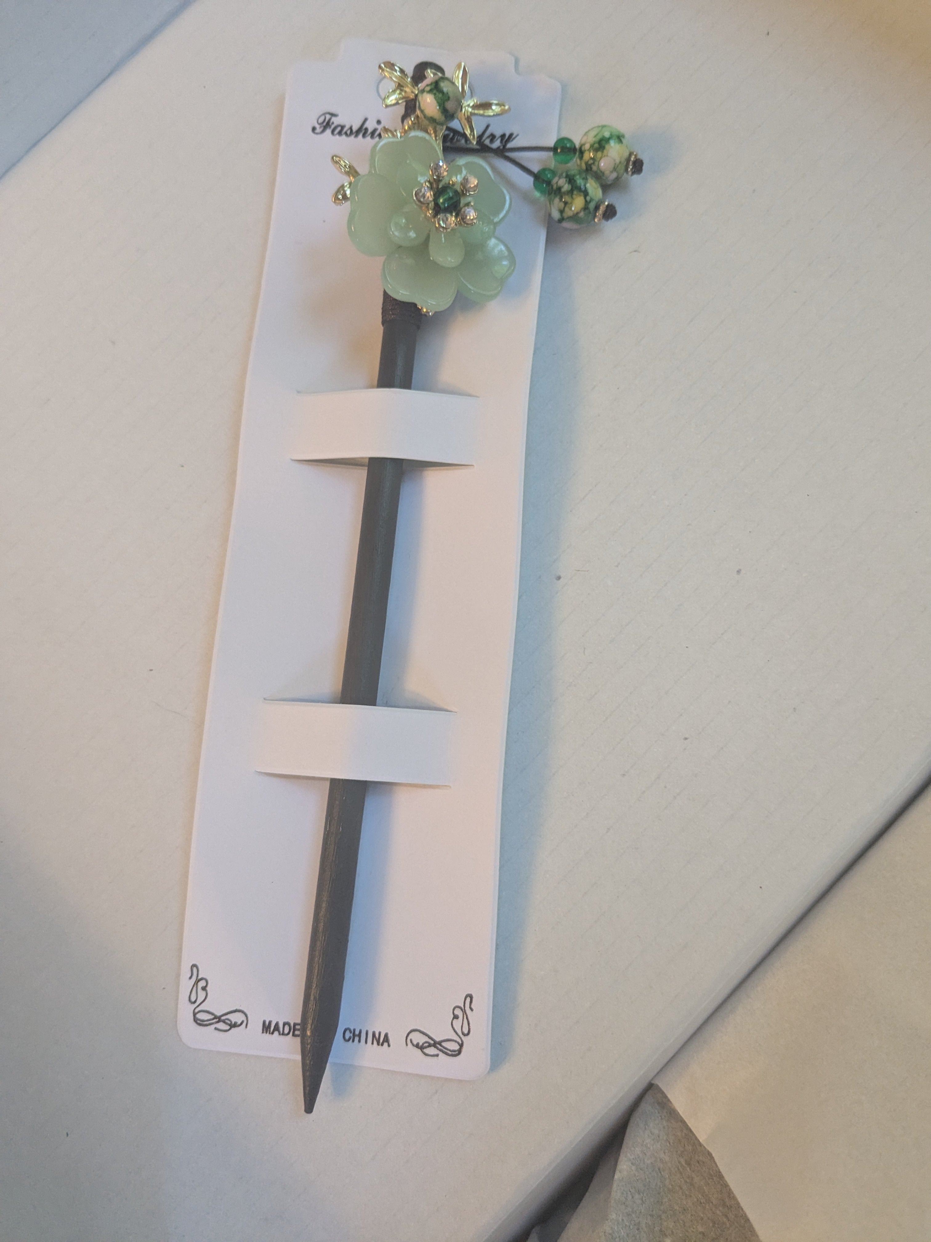 Black Scarf with Red Rose Flower, Hair Pik, Perfume Sample - Bundle Z