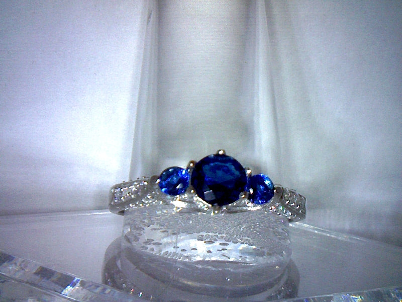 Cubic Zirconia Blue Sapphire Ring 1.60ctw