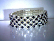 Black and White Topaz Stretch Bracelet