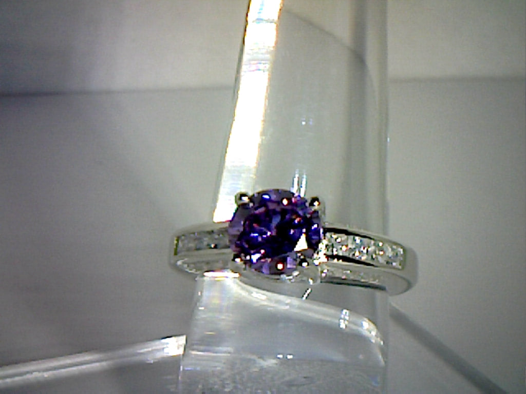 Purple Amethyst Engagement Ring