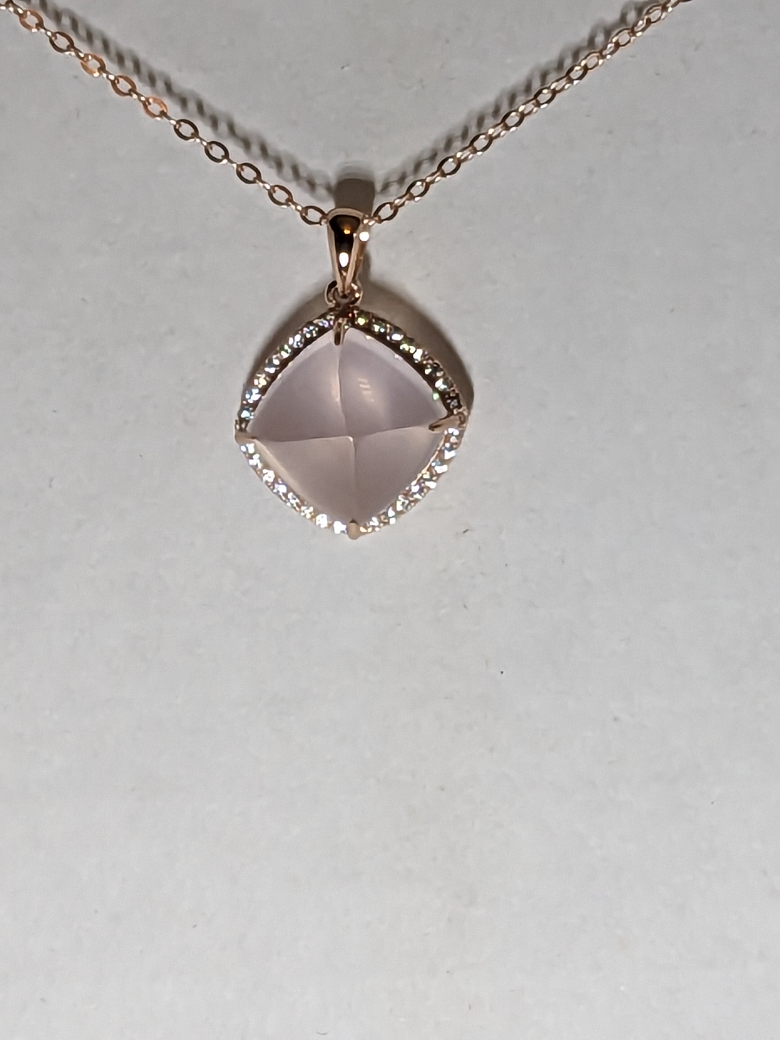 Natural Rose Quartz Necklace