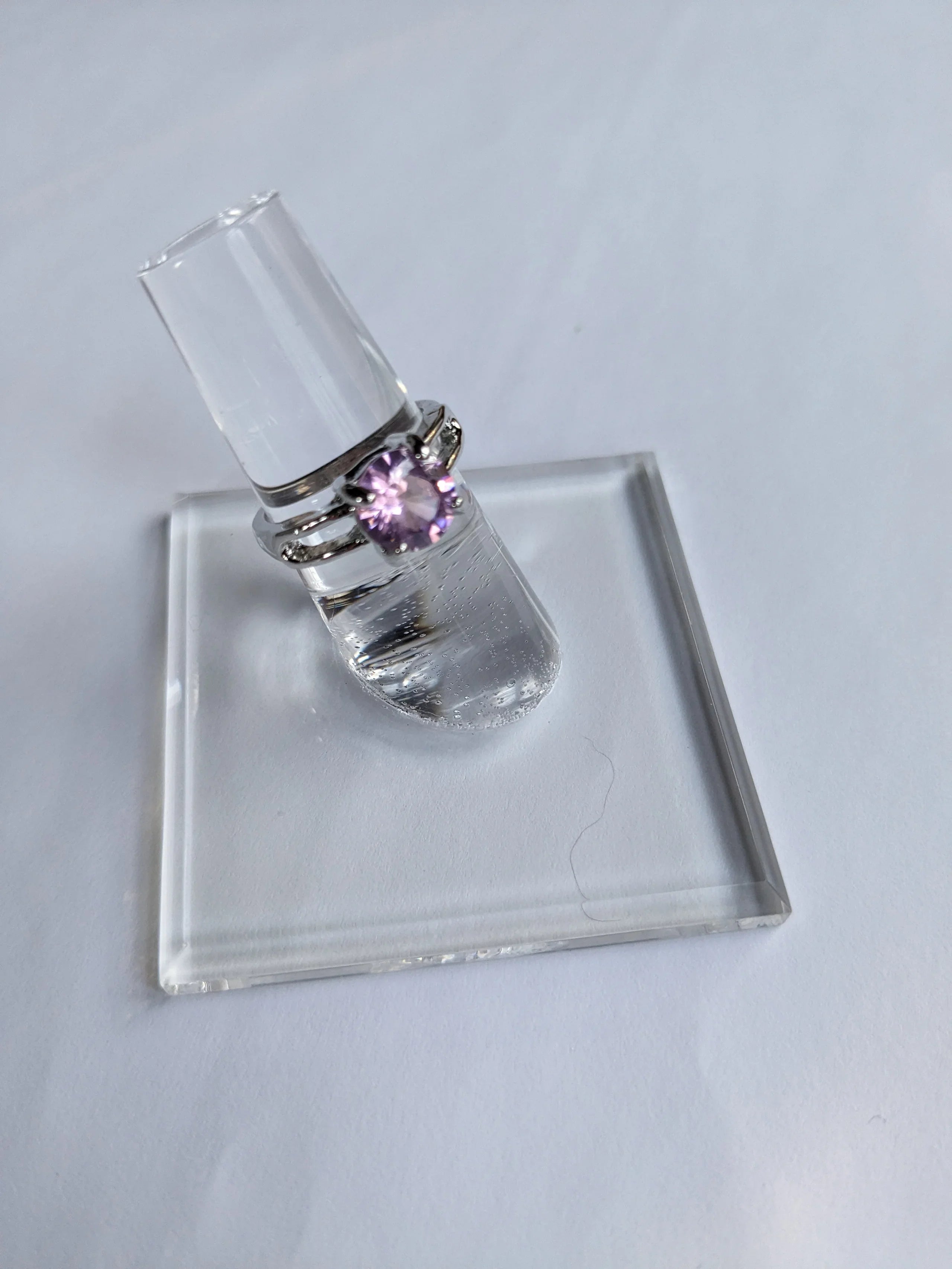 Zirconia Pink Tourmaline Color Ring