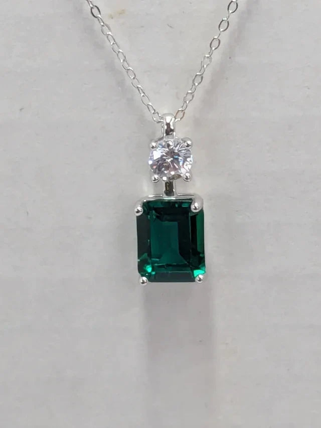 Emerald cut necklace