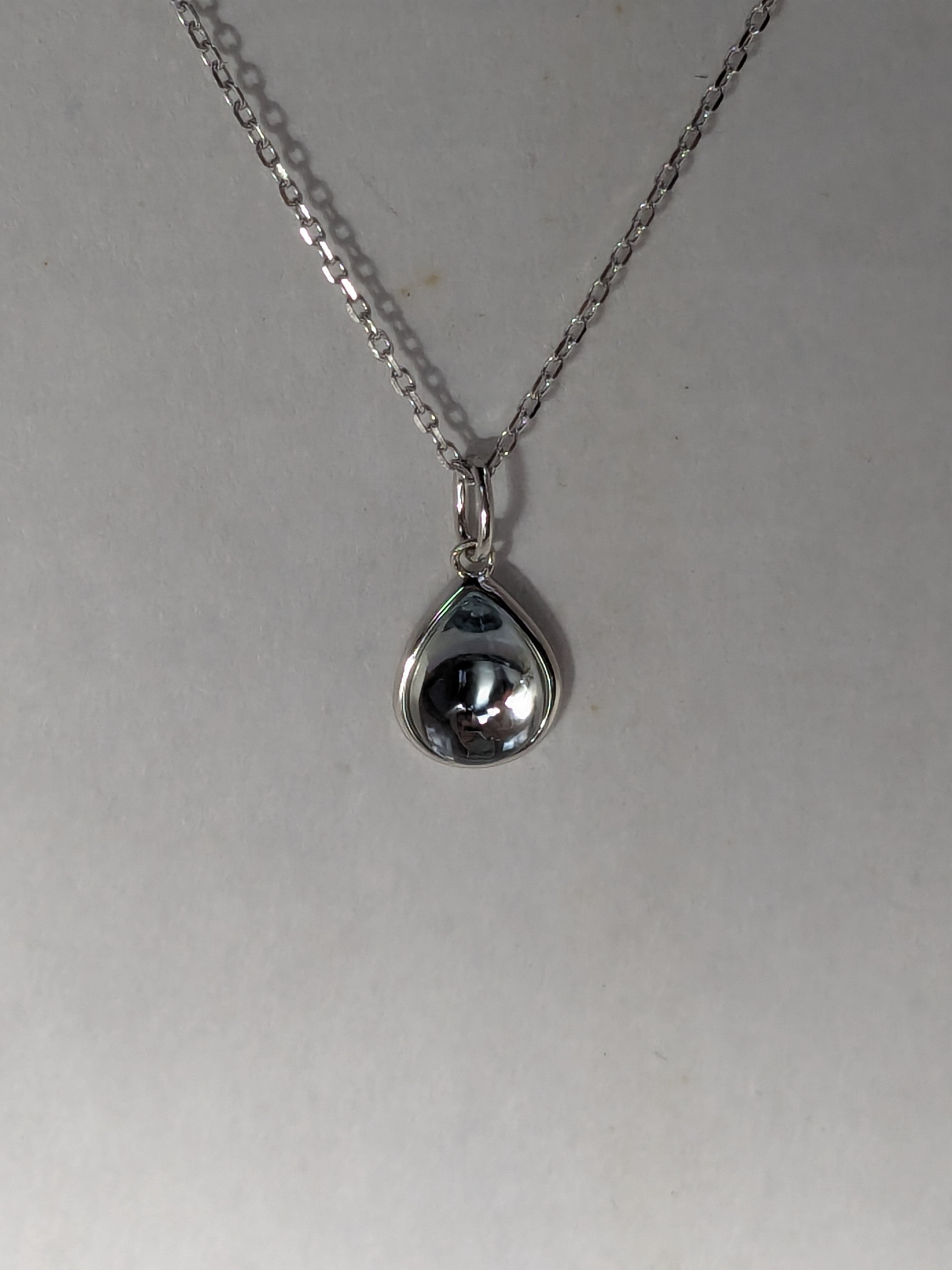 Light Blue Topaz Waterdrop Necklace