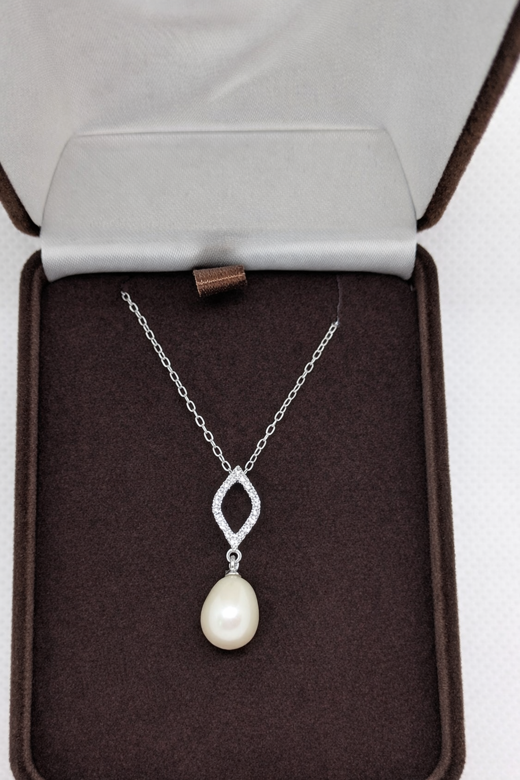 Freshwater Pearl Necklace set in Sterling Silver with optional matching earrings