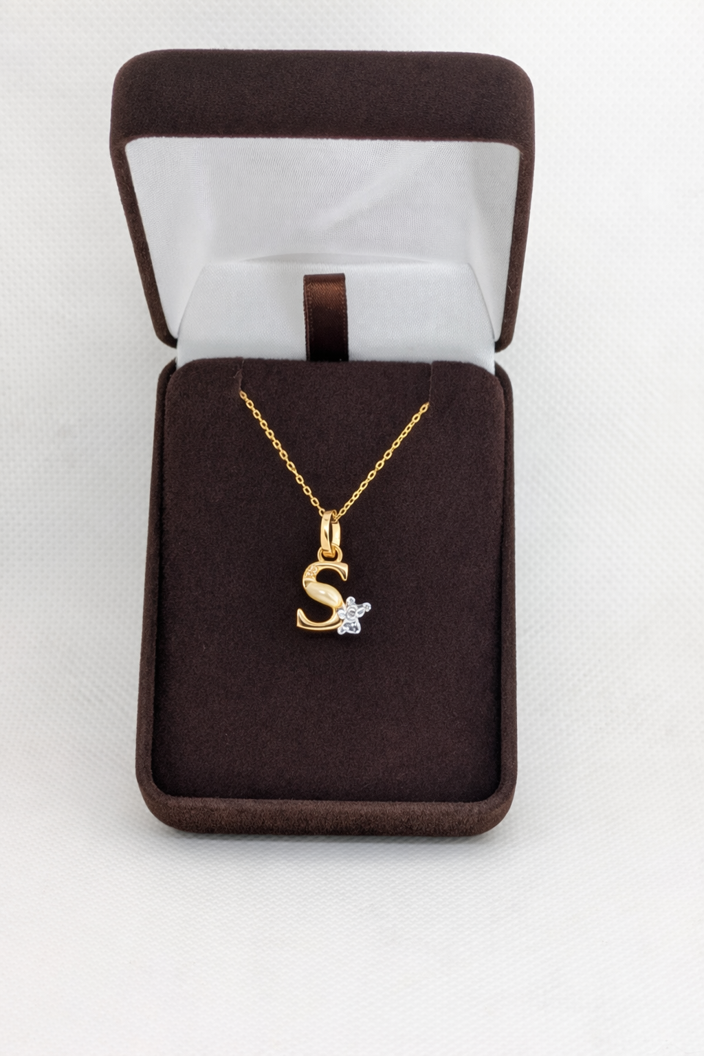 Pearl Initial Necklace with Baby Bear Whimsy Sterling Silver 18kt Gold Letter A-Z Available