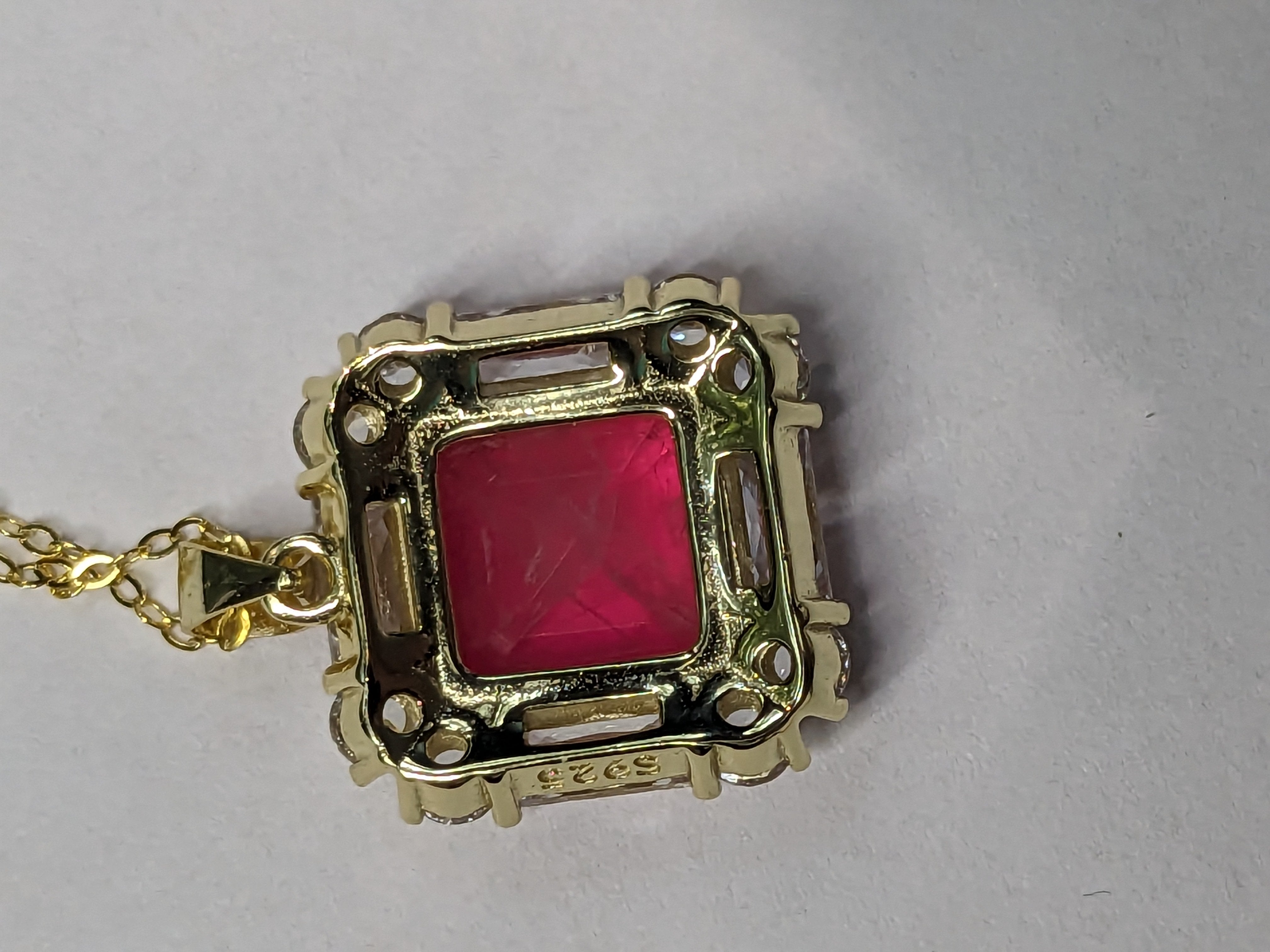 Natural Pink Tourmaline Necklace with Zircon Accents 6.3CTTW