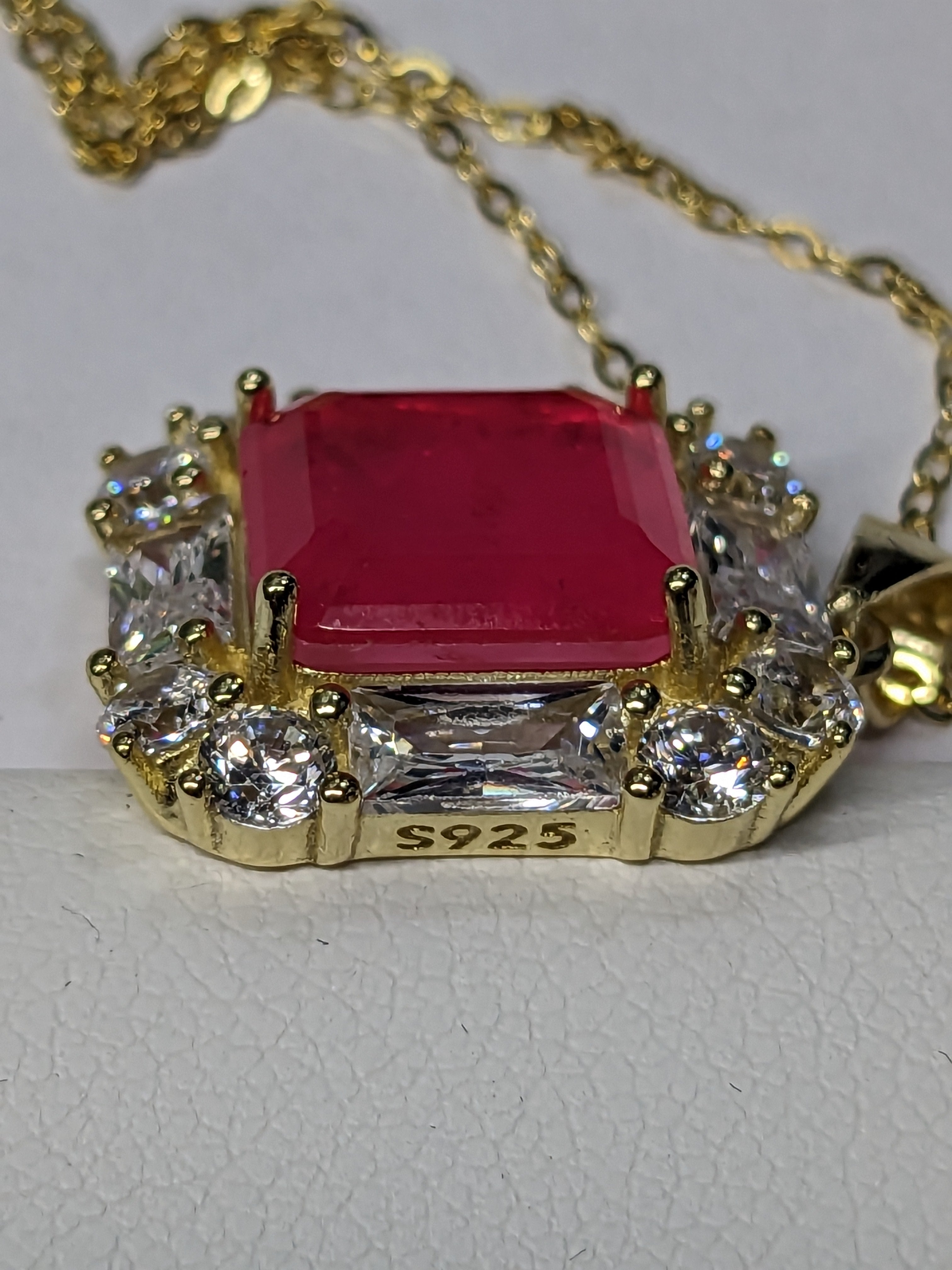 Natural Pink Tourmaline Necklace with Zircon Accents 6.3CTTW