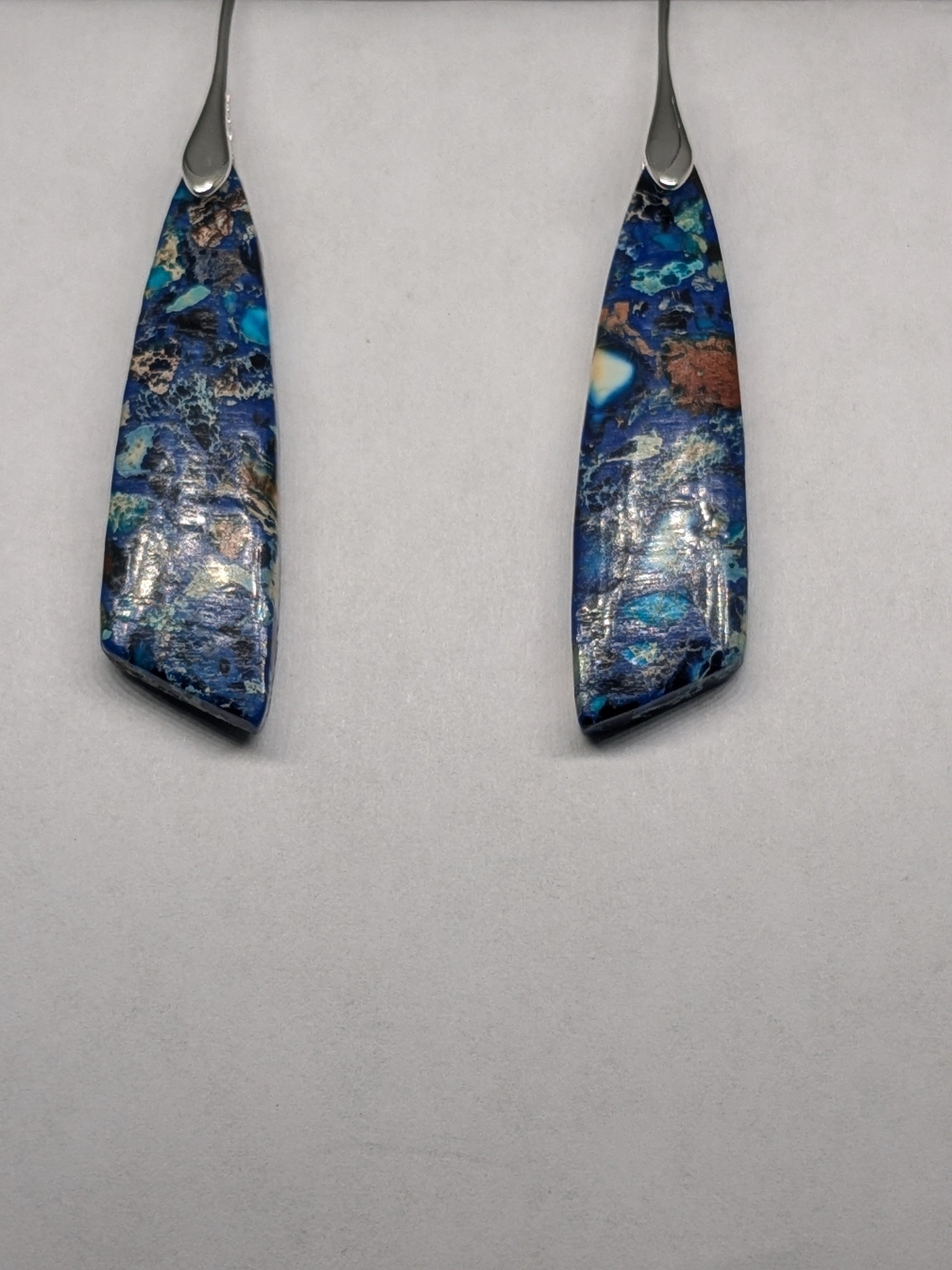 Natural Stone Earrings in a variety of colors solid silver or gold hook Bohemian Boho