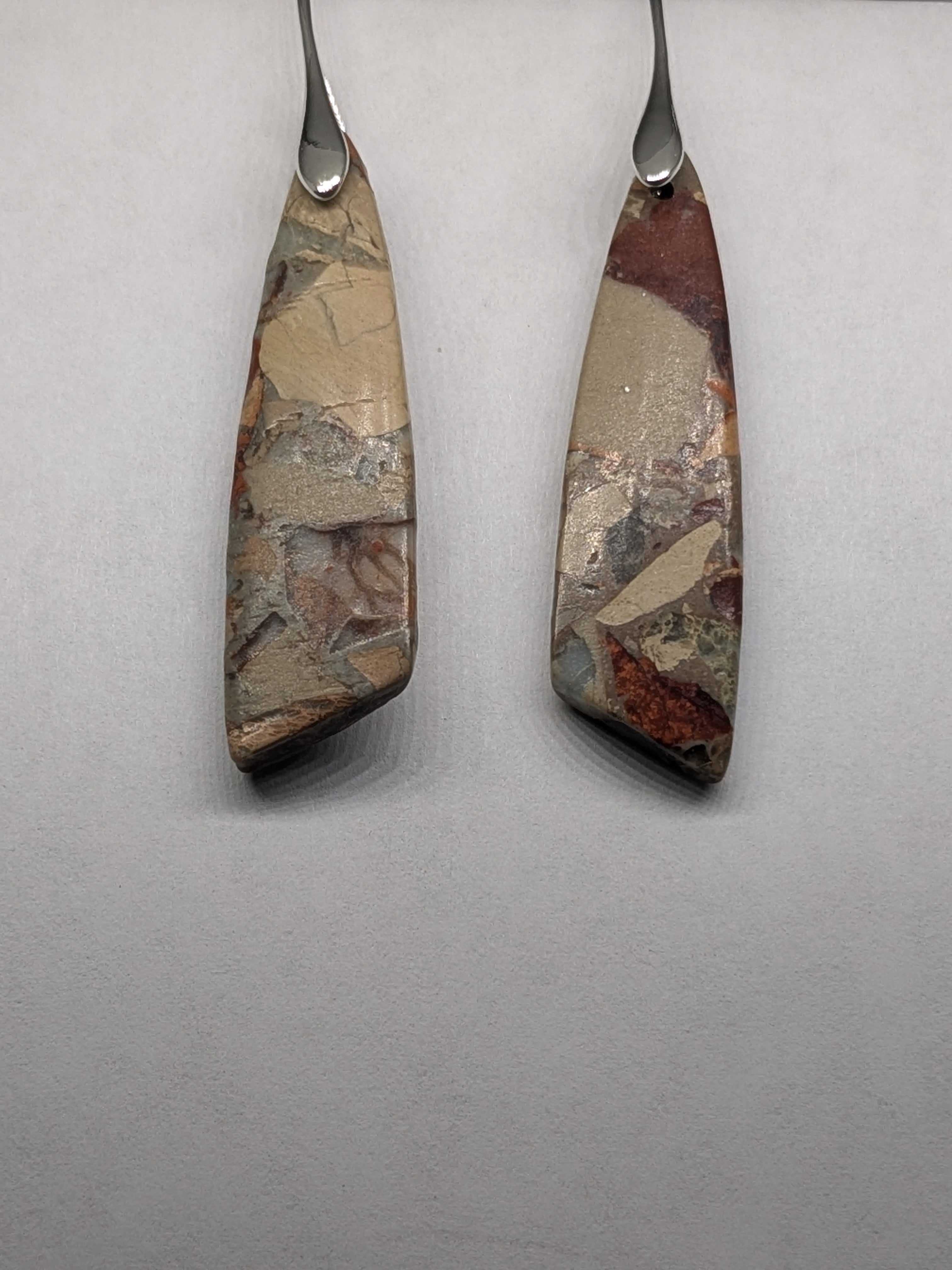 Natural Stone Earrings in a variety of colors solid silver or gold hook Bohemian Boho