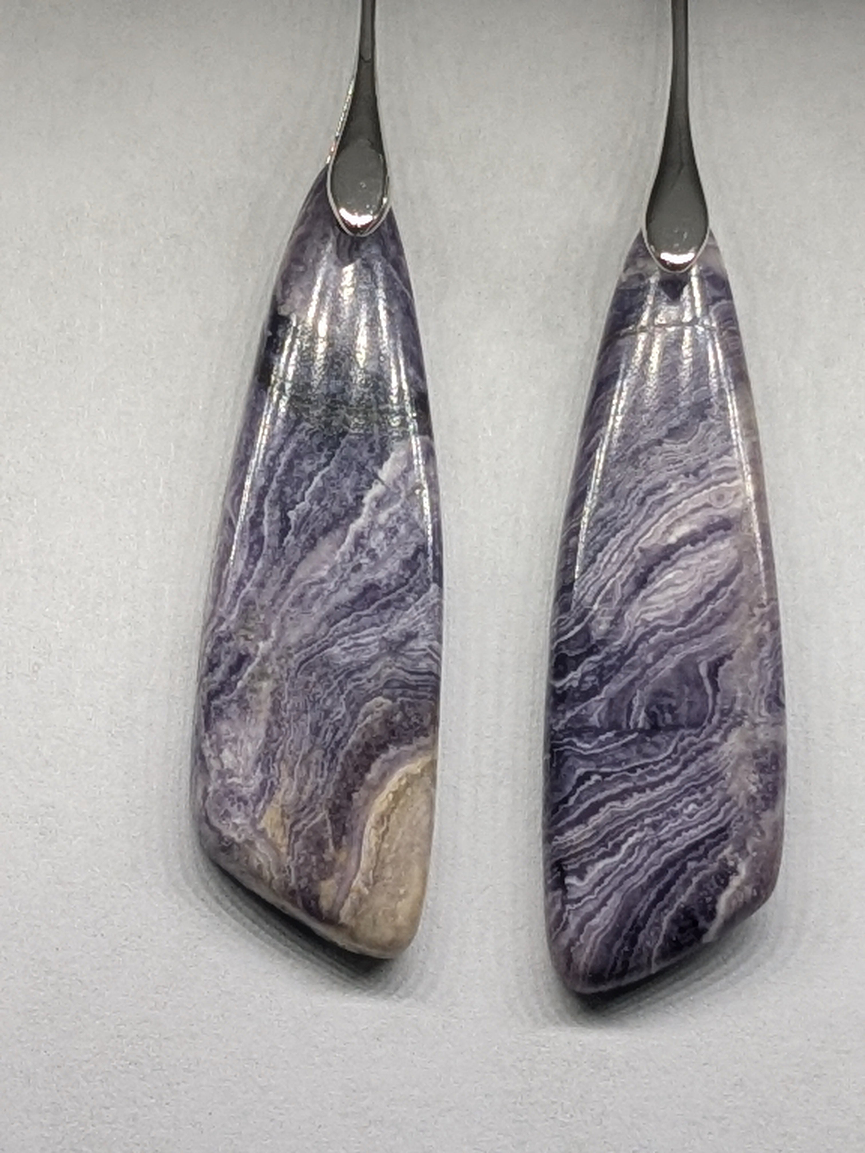 Natural Stone Earrings in a variety of colors solid silver or gold hook Bohemian Boho