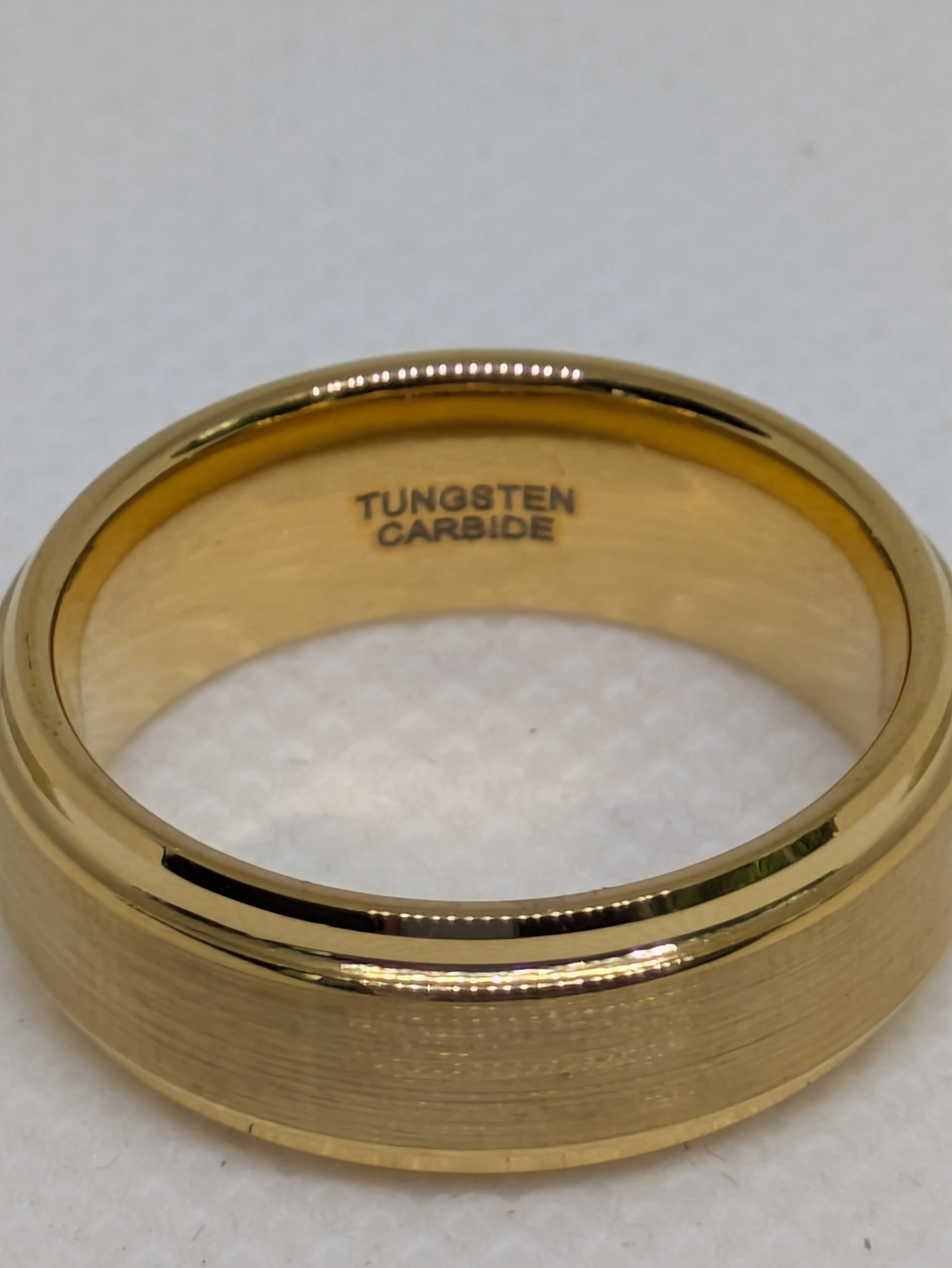 Tungsten Carbide Gold Plated Matching Wedding Bands – 8mm & 6mm