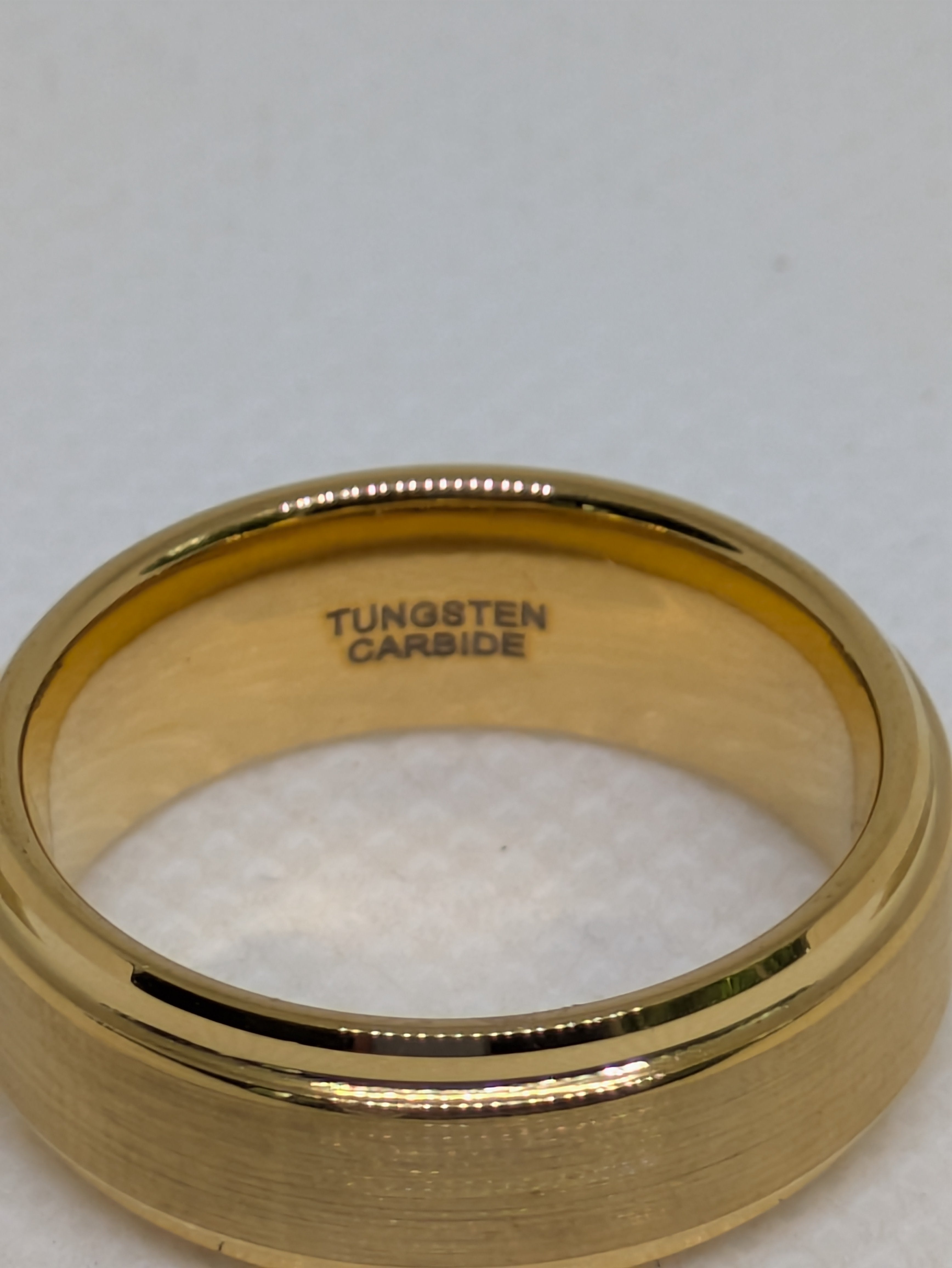 Tungsten Carbide Gold Plated Matching Wedding Bands – 8mm & 6mm