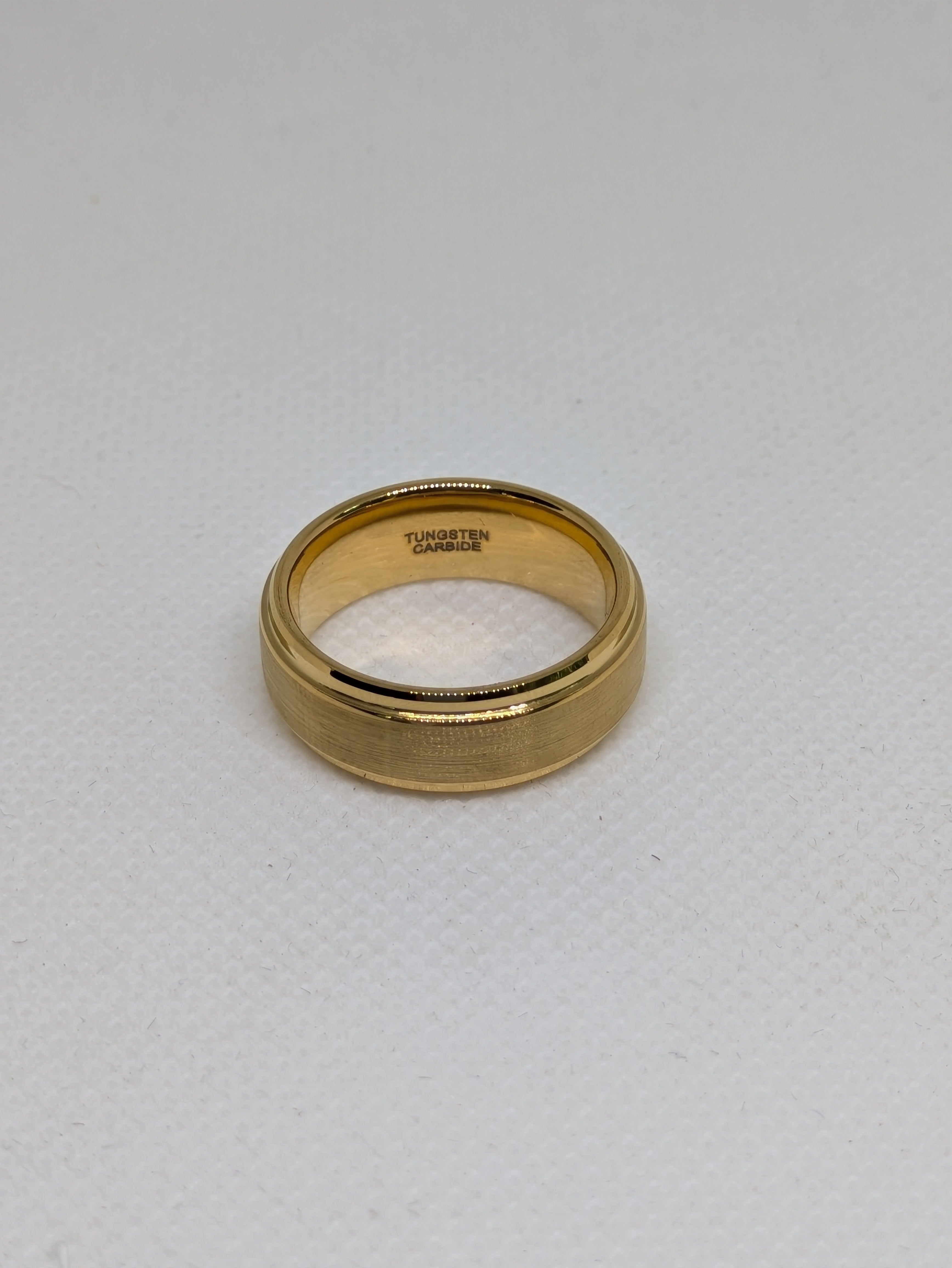 Tungsten Carbide Gold Plated Matching Wedding Bands – 8mm & 6mm
