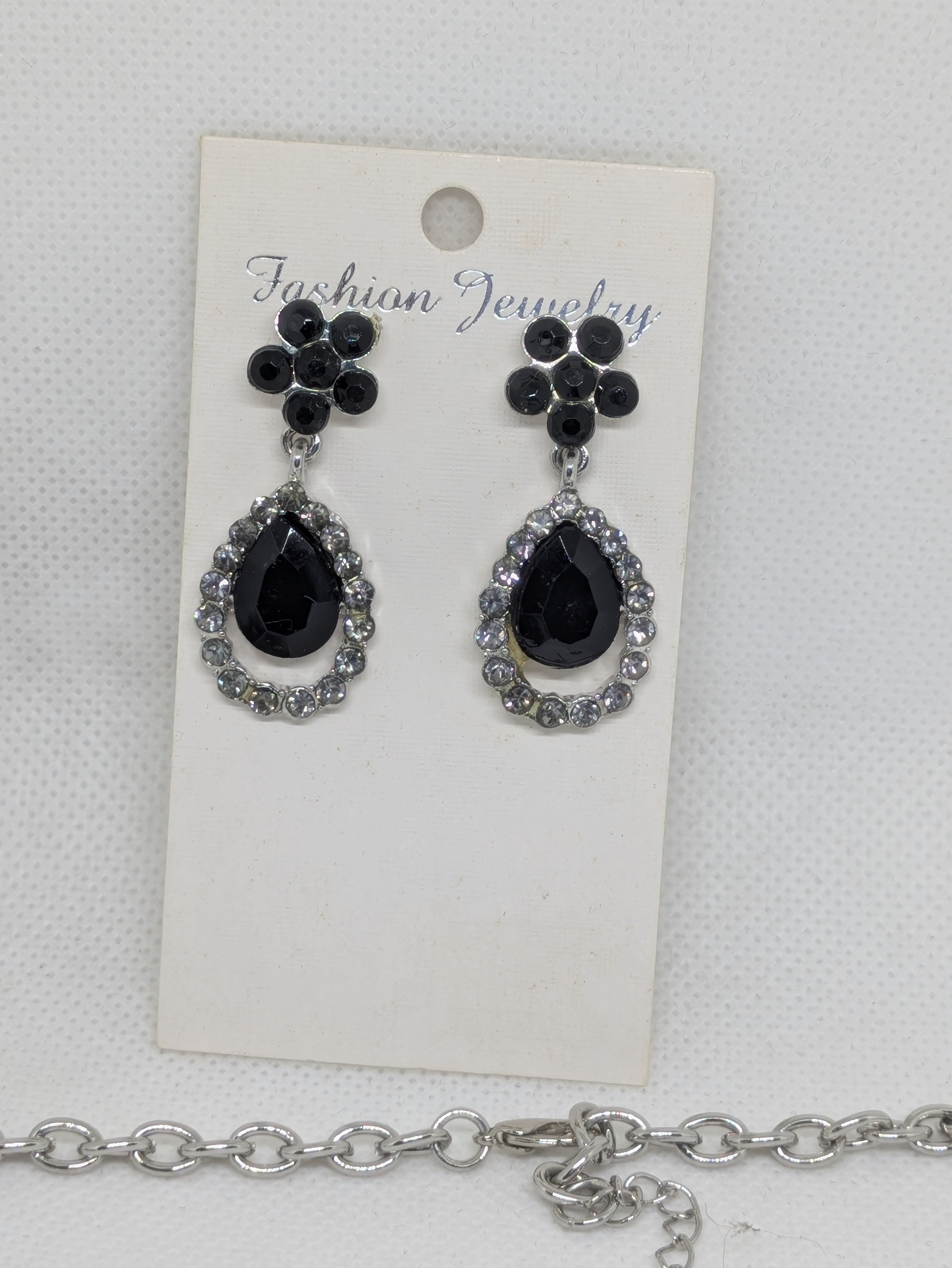 Medieval Silvertone Alloy Necklace and Earrings Set