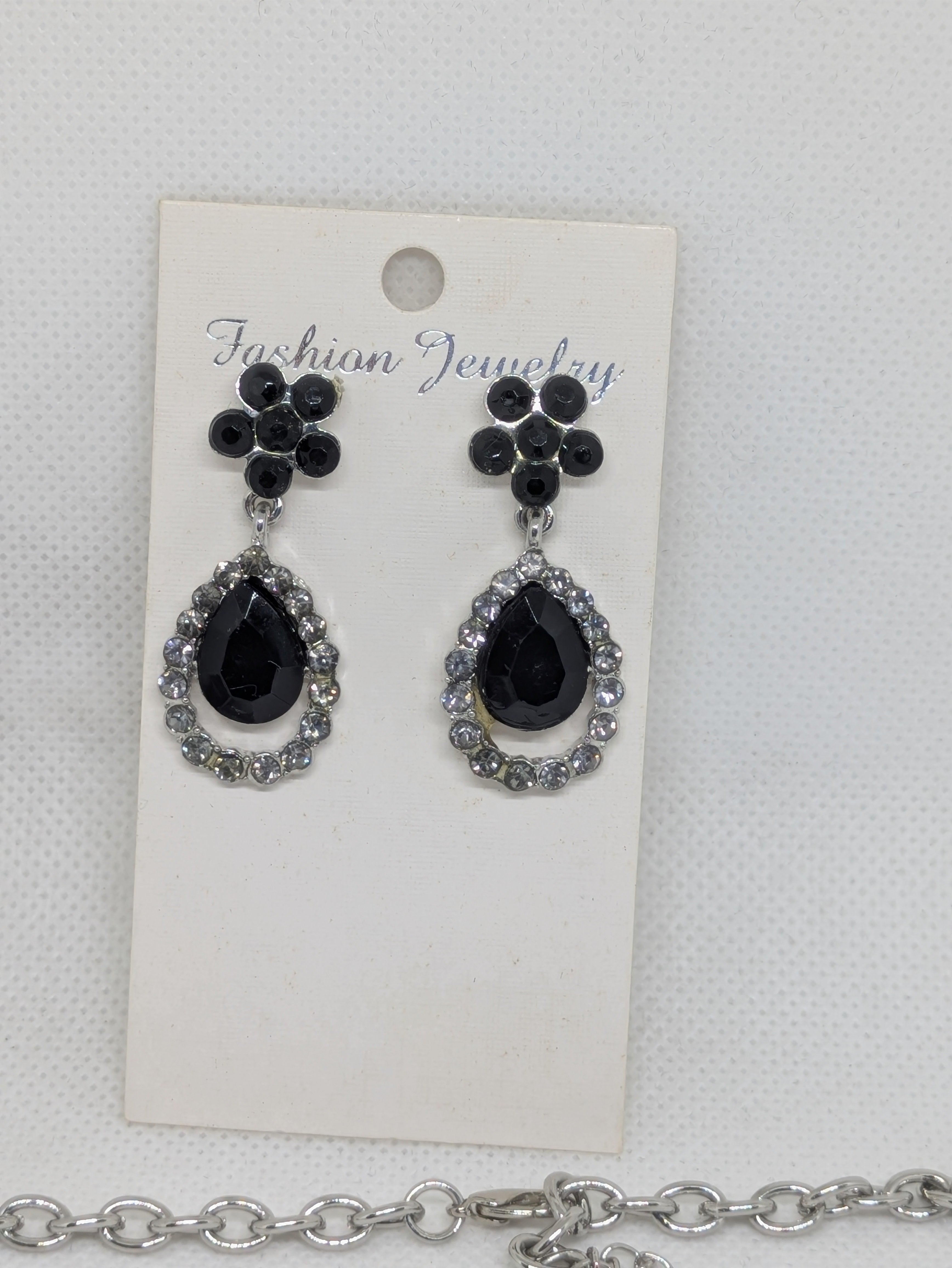 Medieval Silvertone Alloy Necklace and Earrings Set