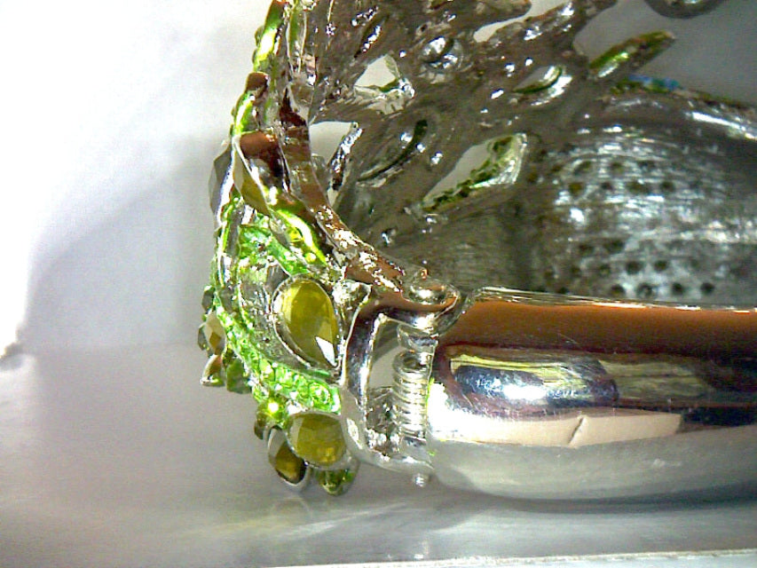 Green Swarovski Crystal Hinged Fire Bird/Phoenix Hinged Bracelet
