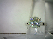 Moissanite 5.2ct White Colorless Solitaire Engagement Ring