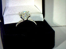 Moissanite 5.2ct White Colorless Solitaire Engagement Ring